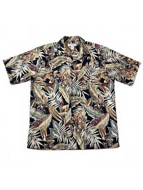 Tori Richard Mens Hawaiian Cotton Lawn Tropical Floral Shirt Size Medium